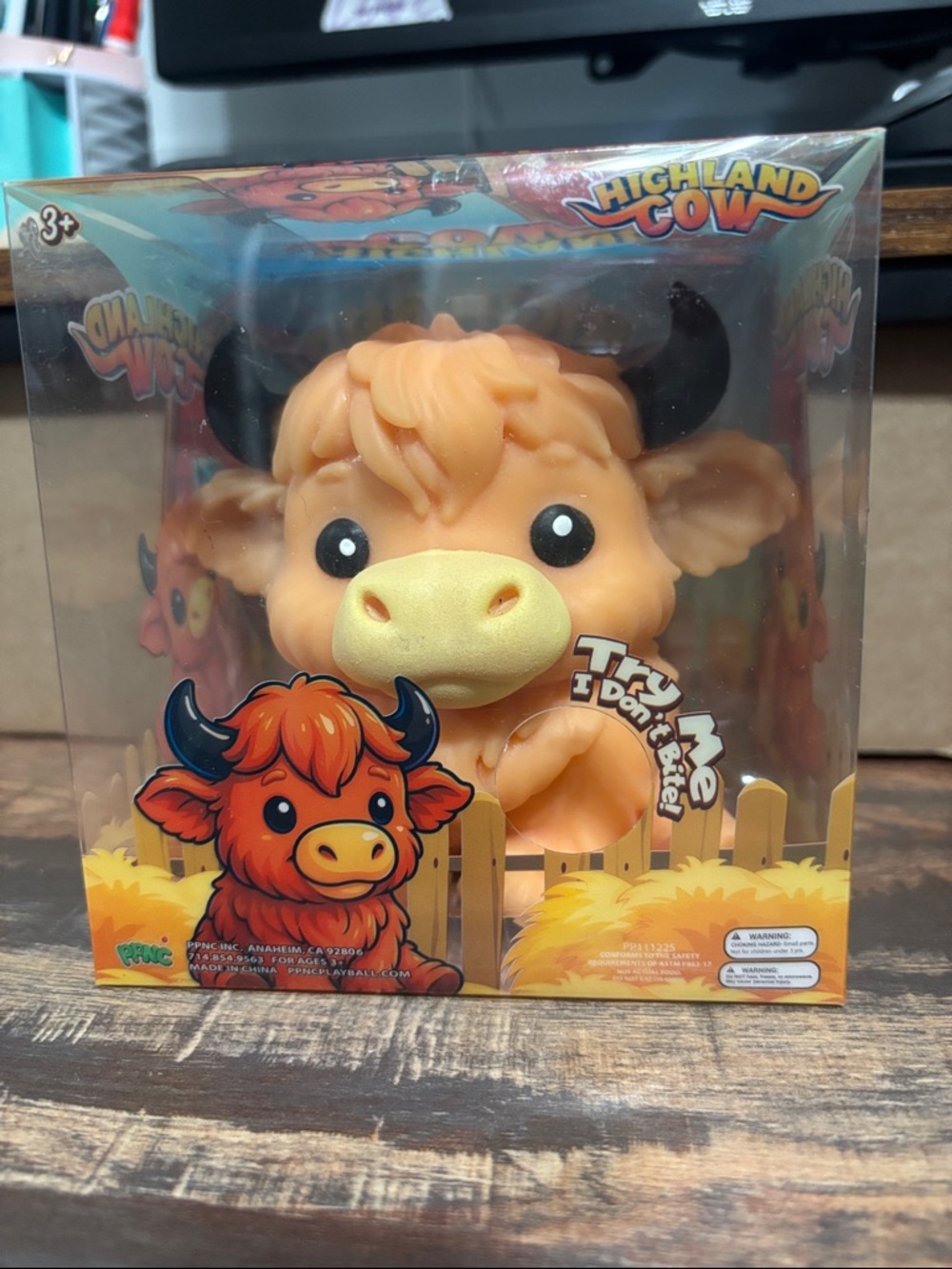 Highland Cow Squishy by PPNC, Light Brown, New